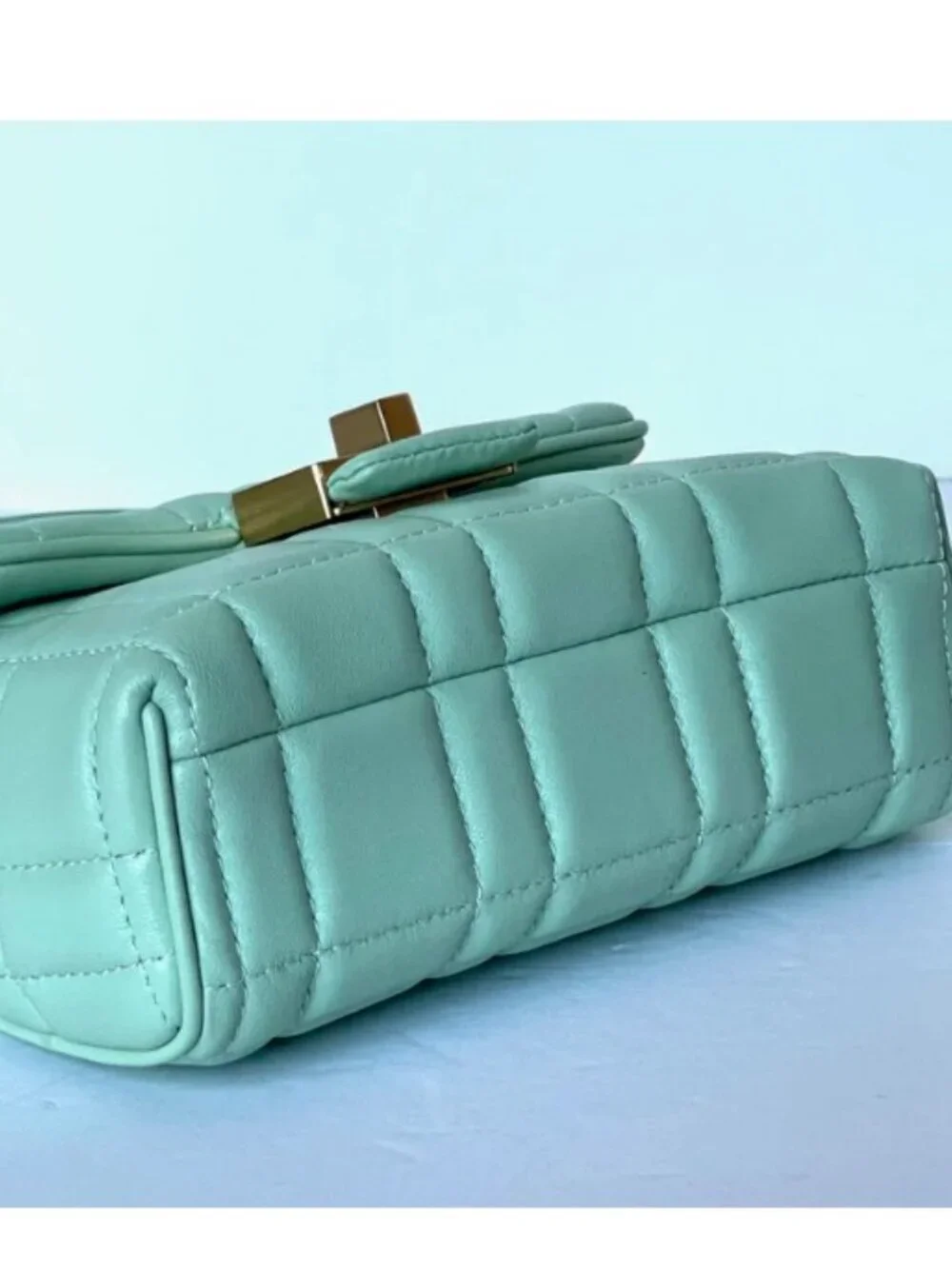 Kate Spade Evelyn Small Quilted Leather Chain Shoulder Bag Pistachio